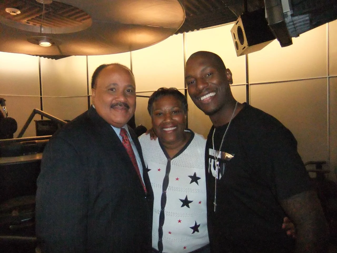 Maggie Linton with Martin Luther King III and Tyrese Gibson