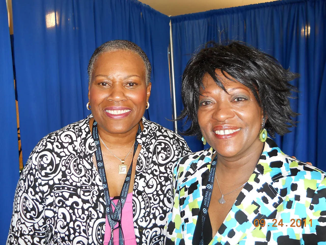 Maggie Linton with poet Rita Dove at the National Book Festival